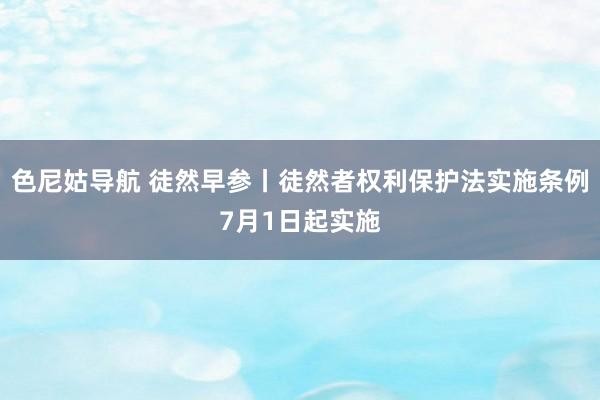 色尼姑导航 徒然早参丨徒然者权利保护法实施条例7月1日起实施