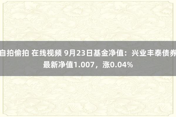 自拍偷拍 在线视频 9月23日基金净值：兴业丰泰债券最新净值1.007，涨0.04%