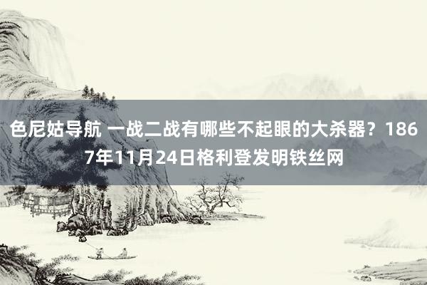 色尼姑导航 一战二战有哪些不起眼的大杀器？1867年11月24日格利登发明铁丝网