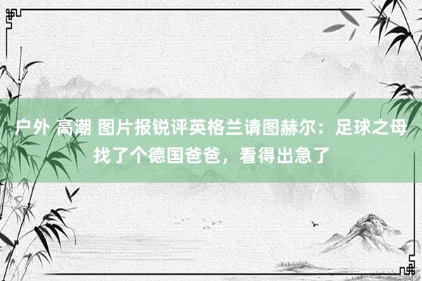 户外 高潮 图片报锐评英格兰请图赫尔：足球之母找了个德国爸爸，看得出急了