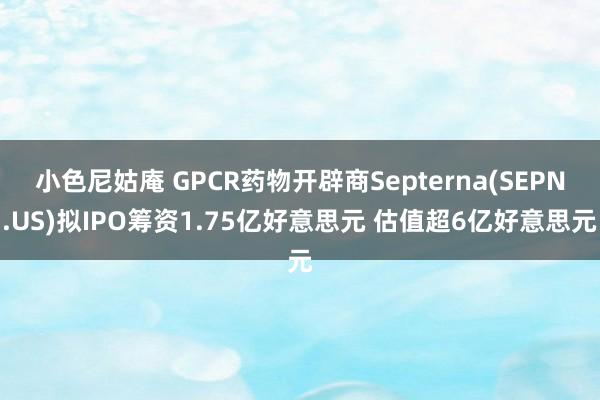 小色尼姑庵 GPCR药物开辟商Septerna(SEPN.US)拟IPO筹资1.75亿好意思元 估值超6亿好意思元