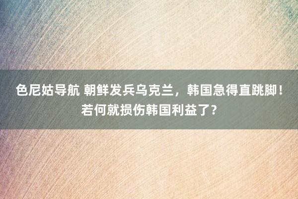 色尼姑导航 朝鲜发兵乌克兰，韩国急得直跳脚！若何就损伤韩国利益了？