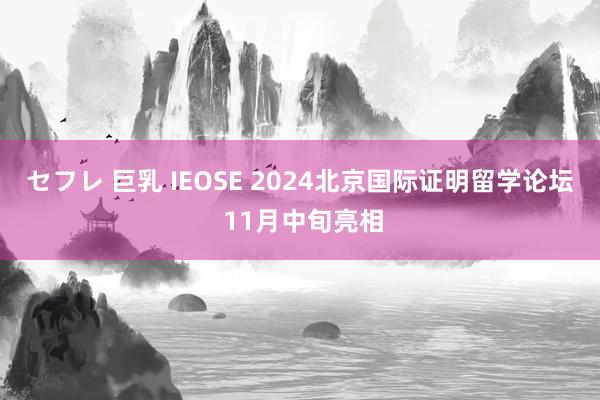 セフレ 巨乳 IEOSE 2024北京国际证明留学论坛 11月中旬亮相