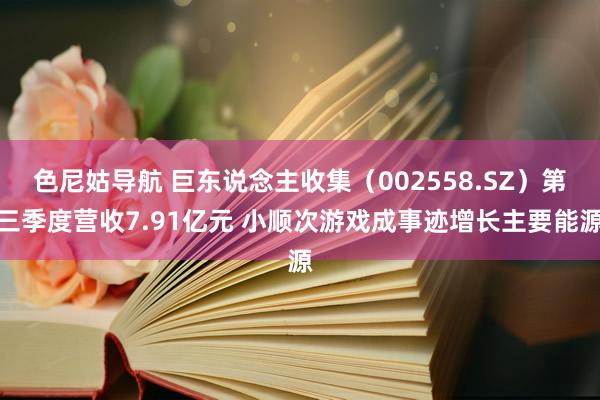 色尼姑导航 巨东说念主收集（002558.SZ）第三季度营收7.91亿元 小顺次游戏成事迹增长主要能源