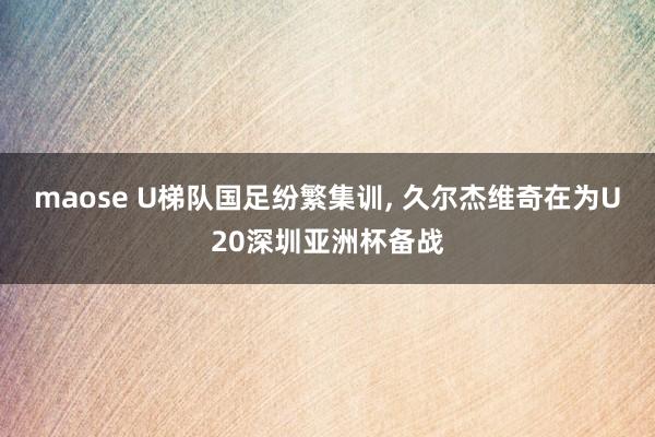 maose U梯队国足纷繁集训， 久尔杰维奇在为U20深圳亚洲杯备战