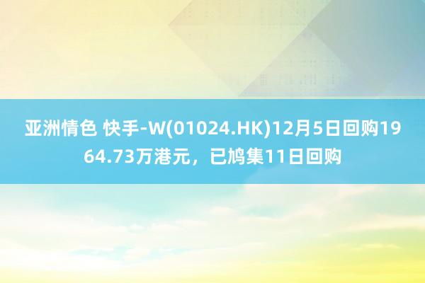 亚洲情色 快手-W(01024.HK)12月5日回购1964.73万港元，已鸠集11日回购