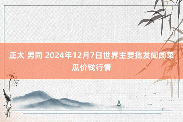 正太 男同 2024年12月7日世界主要批发阛阓菜瓜价钱行情