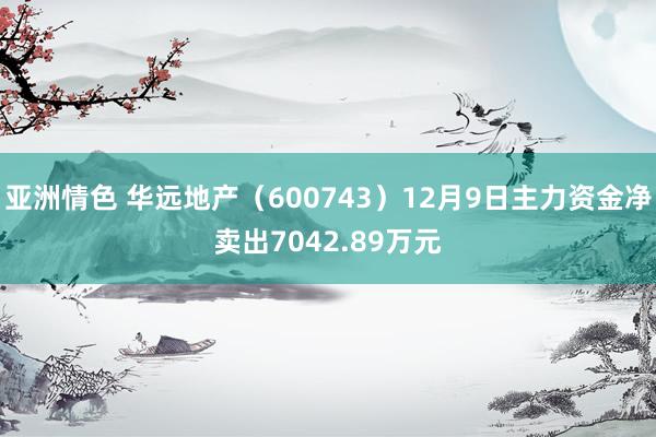 亚洲情色 华远地产（600743）12月9日主力资金净卖出7042.89万元