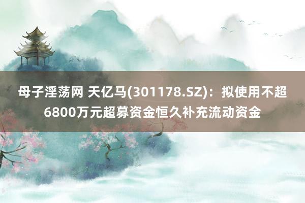 母子淫荡网 天亿马(301178.SZ)：拟使用不超6800万元超募资金恒久补充流动资金