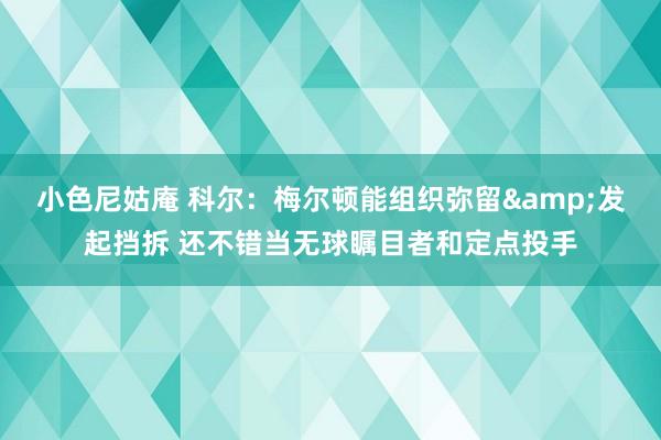 小色尼姑庵 科尔：梅尔顿能组织弥留&发起挡拆 还不错当无球瞩目者和定点投手