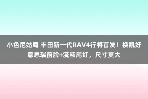 小色尼姑庵 丰田新一代RAV4行将首发！换凯好意思瑞前脸+流畅尾灯，尺寸更大