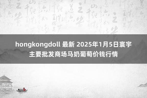 hongkongdoll 最新 2025年1月5日寰宇主要批发商场马奶葡萄价钱行情