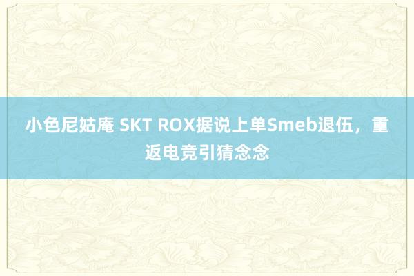 小色尼姑庵 SKT ROX据说上单Smeb退伍，重返电竞引猜念念