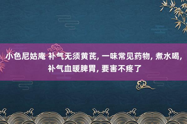 小色尼姑庵 补气无须黄芪， 一味常见药物， 煮水喝， 补气血暖脾胃， 要害不疼了