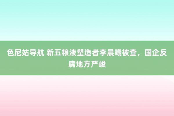 色尼姑导航 新五粮液塑造者李晨曦被查，国企反腐地方严峻