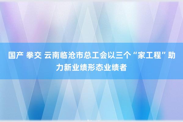 国产 拳交 云南临沧市总工会以三个“家工程”助力新业绩形态业绩者