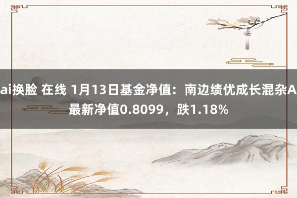 ai换脸 在线 1月13日基金净值：南边绩优成长混杂A最新净值0.8099，跌1.18%