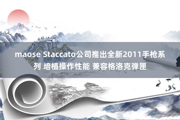 maose Staccato公司推出全新2011手枪系列 培植操作性能 兼容格洛克弹匣